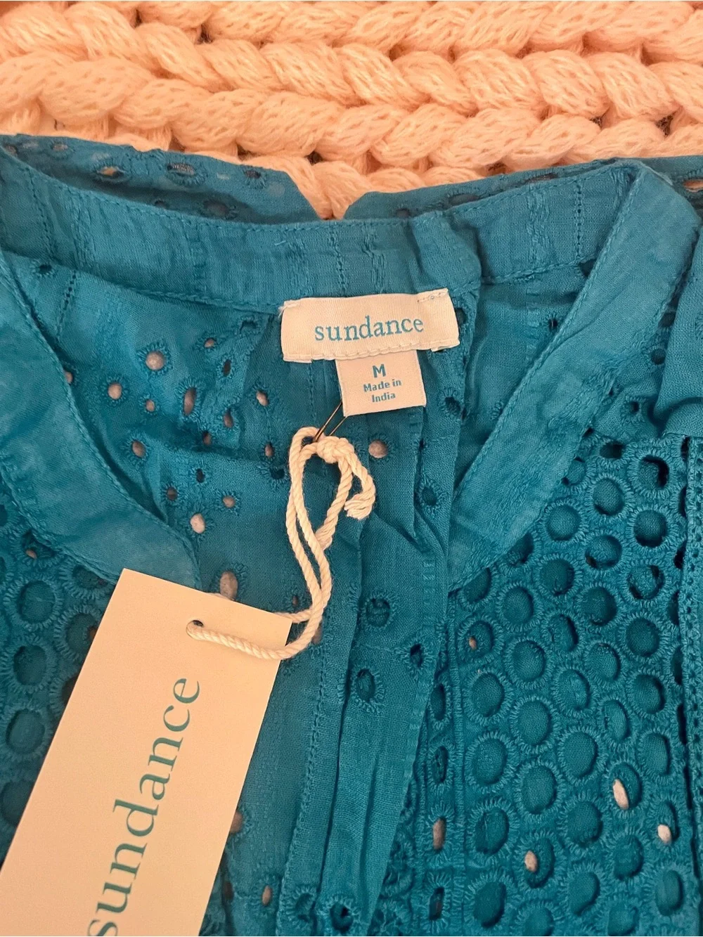 Sundance Eyelet Symphony Top. NWT. Medium. - Picture 4 of 7